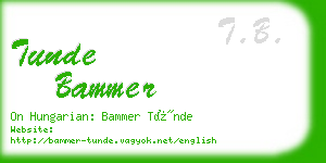 tunde bammer business card